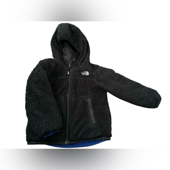 The North Face Blue and Black REVERSIBLE Hooded Jacket - Picture 3 of 3